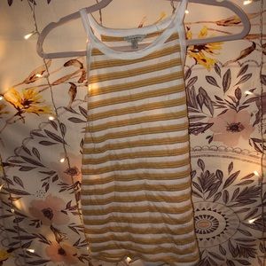 Yellow striped lucky brand tank top